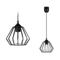 Lampa wisząca WarsawLoft 13 cm czarna Nowoczesna lampa wisząca geometryczna, w stylu industrialnym loft 13 cm czarna