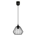 Lampa wisząca WarsawLoft 13 cm czarna Nowoczesna lampa wisząca geometryczna, w stylu industrialnym loft 13 cm czarna