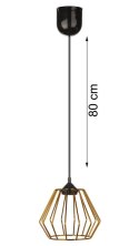 Lampa wisząca WarsawLoft 13 cm miedziana Nowoczesna lampa wisząca geometryczna z połyskiem, w stylu glamour błyszczącym 13 cm mi