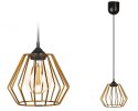 Lampa wisząca WarsawLoft 13 cm miedziana Nowoczesna lampa wisząca geometryczna z połyskiem, w stylu glamour błyszczącym 13 cm mi