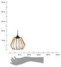 Lampa wisząca WarsawLoft 13 cm miedziana Nowoczesna lampa wisząca geometryczna z połyskiem, w stylu glamour błyszczącym 13 cm mi