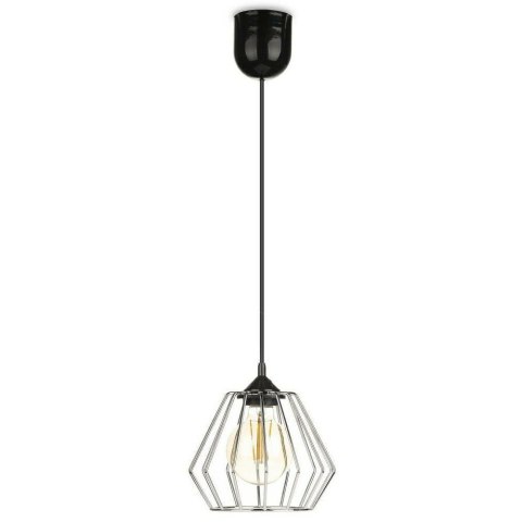 Lampa wisząca WarsawLoft 13 cm srebrna Nowoczesna lampa wisząca geometryczna z połyskiem, w stylu glamour 13 cm błyszczący srebr