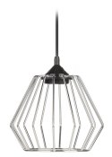 Lampa wisząca WarsawLoft 13 cm srebrna Nowoczesna lampa wisząca geometryczna z połyskiem, w stylu glamour 13 cm błyszczący srebr