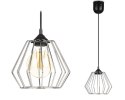 Lampa wisząca WarsawLoft 13 cm srebrna Nowoczesna lampa wisząca geometryczna z połyskiem, w stylu glamour 13 cm błyszczący srebr