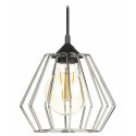 Lampa wisząca WarsawLoft 13 cm srebrna Nowoczesna lampa wisząca geometryczna z połyskiem, w stylu glamour 13 cm błyszczący srebr