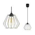 Lampa wisząca WarsawLoft 13 cm srebrna Nowoczesna lampa wisząca geometryczna z połyskiem, w stylu glamour 13 cm błyszczący srebr