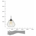 Lampa wisząca WarsawLoft 13 cm srebrna Nowoczesna lampa wisząca geometryczna z połyskiem, w stylu glamour 13 cm błyszczący srebr