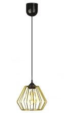 Lampa wisząca WarsawLoft 13 cm złota Nowoczesna lampa wisząca geometryczna z połyskiem, w stylu glamour 13 cm błyszczące złoto