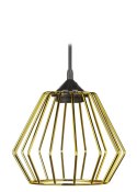 Lampa wisząca WarsawLoft 13 cm złota Nowoczesna lampa wisząca geometryczna z połyskiem, w stylu glamour 13 cm błyszczące złoto