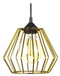 Lampa wisząca WarsawLoft 13 cm złota Nowoczesna lampa wisząca geometryczna z połyskiem, w stylu glamour 13 cm błyszczące złoto