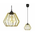 Lampa wisząca WarsawLoft 13 cm złota Nowoczesna lampa wisząca geometryczna z połyskiem, w stylu glamour 13 cm błyszczące złoto