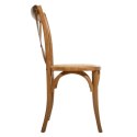 Dębowe krzesło Isak naturalne Wykonane z wytrzymałego drewna, miękkie siedzisko, przeznaczone do jadalni, salonu lub kawiarni