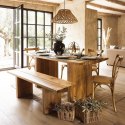 Dębowe krzesło Isak naturalne Wykonane z wytrzymałego drewna, miękkie siedzisko, przeznaczone do jadalni, salonu lub kawiarni