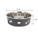 Miska dla psa antypoślizgowa duża 2000ml Miska dla zwierząt na karmę i wodę wykonana ze stali nierdzewnej i silikonu z antypośli
