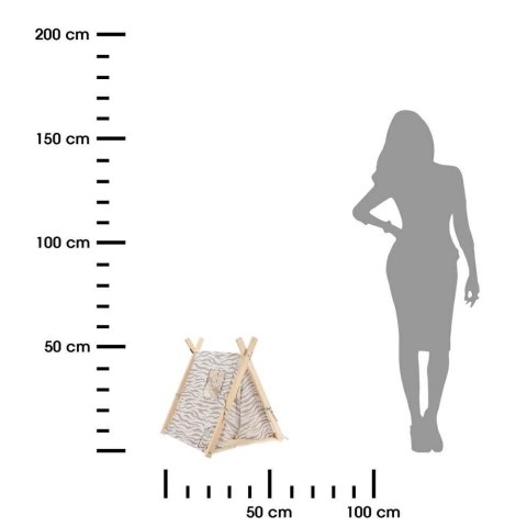 Namiot Tipi dla kota lub psa wzór Tygrys Domek dla psa lub kota w formie namiotu tipi z pokrowcem do transportu oraz miękkim leg
