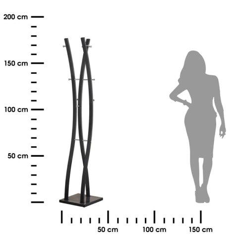 Stalowy wieszak na ubrania czarny