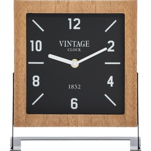 Zegar stołowy Micah na metalowym stojaku industrialnym i loft