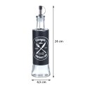 Butelka szklana na oliwę i ocet 2x300 ml Zestaw szklanych pojemników kuchennych z dozownikiem, na oliwę i ocet, w nowoczesnym de