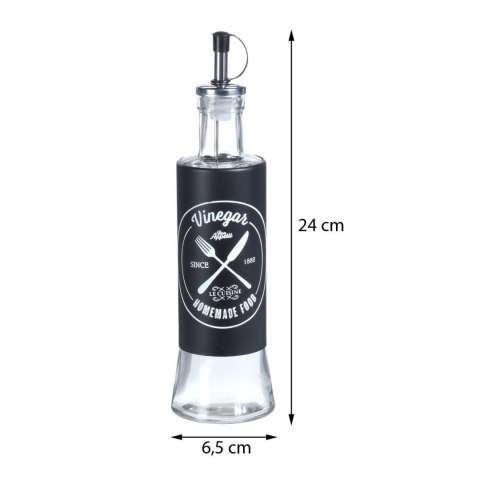 Butelka szklana na oliwę i ocet 2x300 ml Zestaw szklanych pojemników kuchennych z dozownikiem, na oliwę i ocet, w nowoczesnym de