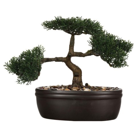 Drzewko bonsai w czarnej doniczce 23 cmSztuczna roślina w ceramicznej donicy, wykonana z tworzywa sztucznego, wysokość 23 cm