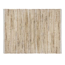 Dywan jutowy 60x90 cm White Stripe Wykonany z naturalnego materiału, ozdobiony kolorowymi paskami, łatwy w pielęgnacji