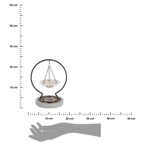 Kominek na olejki w kształcie paleniska Stylowy kominek zapachowy na olejek wosk w kształcie paleniska 24x20cm