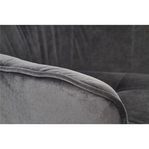 Krzesło K377 popielate Obicie wykonane z aksamitnej tkaniny, stalowy korpus, mebel do samodzielnego montażu