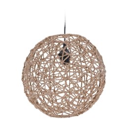 Lampa sufitowa pleciona Kula Boho 30 cm Druciany klosz w kształcie kuli opleciony naturalnym materiałem z trawy morskiej, minima