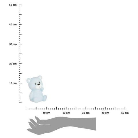 Lampka LED dla dzieci Miś niebieska Dekoracyjna lampka do pokoju dziecka, kształt misia, zasilana bateryjnie