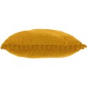Poduszka Pompons 40x40 cm żółta Wykonana z miękkiego i przyjemnego w dotyku materiału, zdejmowana poszewka, stylowo prezentujący