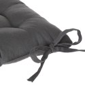 Poduszka na krzesło Elora ciemnoszara Wykonana z miękkiej bawełny, wygodna i przyjemna w dotyku, możliwość przywiązania do oparc