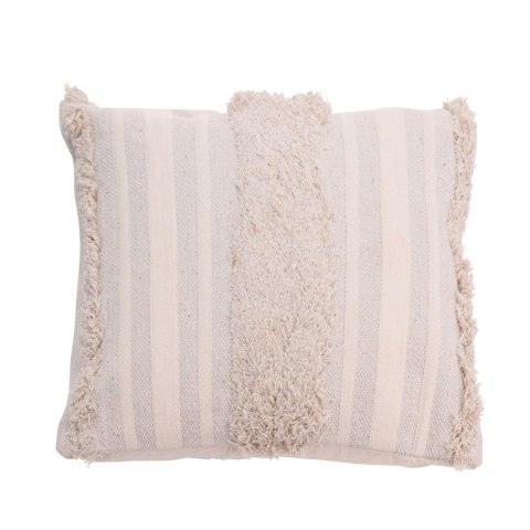 Poduszka w stylu Boho wzór 2 Wykonana z grubej bawełny i sznura, ozdobiona frędzlami, naturalna kolorystyka, idealny dodatek do 