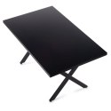 Stół Stormi Black 150x90 cm Stolik prostokątny na metalowym stelażu, drewniany, blat wykonany z płyty MDF