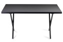 Stół Stormi Black 150x90 cm Stolik prostokątny na metalowym stelażu, drewniany, blat wykonany z płyty MDF