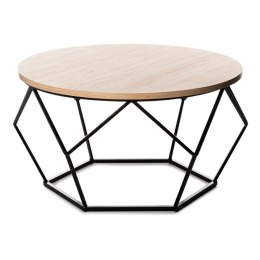 Stolik kawowy Diamond 70 cm San Marino Konstrukcja lakierowana na czarno, blat wykonany z płyty MDF w kolorze San Marino, wysoko