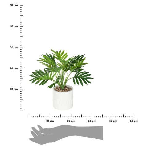 Sztuczna palma w doniczce 29 cm Wykonana z wysokiej jakości tworzywa sztucznego, ceramiczna doniczka, doskonała imitacja prawdzi