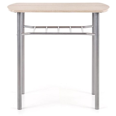 Zestaw Lance stół i 2 krzesła dąb sonoma Blat i siedziska wykonane z płyty MDF, stalowe stelaże, mebel do samodzielnego montażu