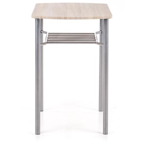 Zestaw Lance stół i 2 krzesła dąb sonoma Blat i siedziska wykonane z płyty MDF, stalowe stelaże, mebel do samodzielnego montażu