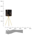 Doniczka Emma Black 32 cm Wykonana z ceramiki w kolorze czarnym, uchwyt doniczki wykonano z metalu w odcieniu złotego koloru. Ca