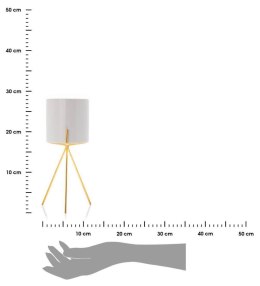 Doniczka Emma White 28 cm Wykonana z ceramiki w kolorze białym, uchwyt doniczki wykonano z metalu w odcieniu złotego koloru. Cał