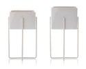 Doniczka Mizu White 21 cm Stelaż wykonany z metalu, osłonka wykonana z ceramiki. Wymiary: 12x12x21 cm.