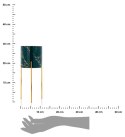 Doniczka Nila Green 27,5 cm Osłonka wykonana z ceramiki w kolorze zielono-złotym. Stojak wykonany z metalu w kolorze złotym. Cał