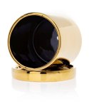 Doniczka ze spodkiem Hanya Gold 13 cm Wykonana z ceramiki w kolorze złotym. Zestaw zawiera doniczke oraz spodek. Wymiary 13x13x1