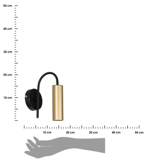 Kinkiet nowoczesny Loop czarno złoty Wykonany z metalu stylowy kinkiet złoto czarny , w stylu glamour oraz nowoczesnym do Twojeg