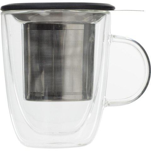 Kubek z zaparzaczem Louie 300 ml Wykonany z wysokiej jakości szkła, pokrywka w zestawie, zapakowany w eleganckie opakowanie