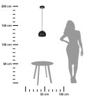 Lampa wisząca czarna Cool nowoczesna Wykonany z metalu stylowy lampa sufitowa w kolorze czarnym, w stylu minimalistycznym, LOFT 