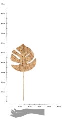 Liść pleciony z trawy morskiej 58x31 cm Dekoracyjny liść z kolekcji Natural do wazonu lub jako dekoracja ścienna, do wnętrz w st