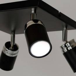 Nowoczesna lampa czarno złota Reno x3 Wykonany z metalu, potrójny punkt świetlny w kolorze czarno złotym Spotlight z elementami 