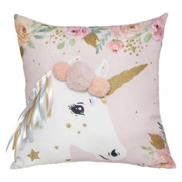 Poduszka dekoracyjna Unicorn dziecięca Miękka poducha z motywem jednorożca, piękna ozdoba dziecięcego pokoju, wykonana z trwałeg