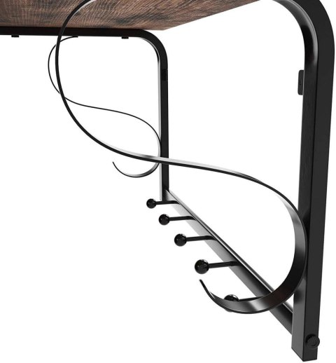 Półka ścienna na ubrania garderoba LOFT Wykonany z metalu i solidnej płyty MDF, praktyczna i wytrzymała półka ścienna, wieszak n